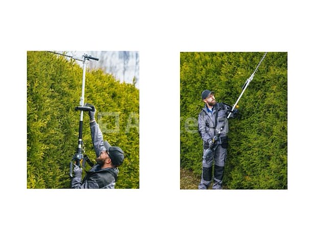 Telescopische elektrische heggentrimmer 40cm 1200w powermat - afbeelding 1 van  4