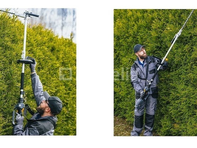 Telescopische elektrische heggentrimmer 40cm 1200w powermat - afbeelding 1 van  4