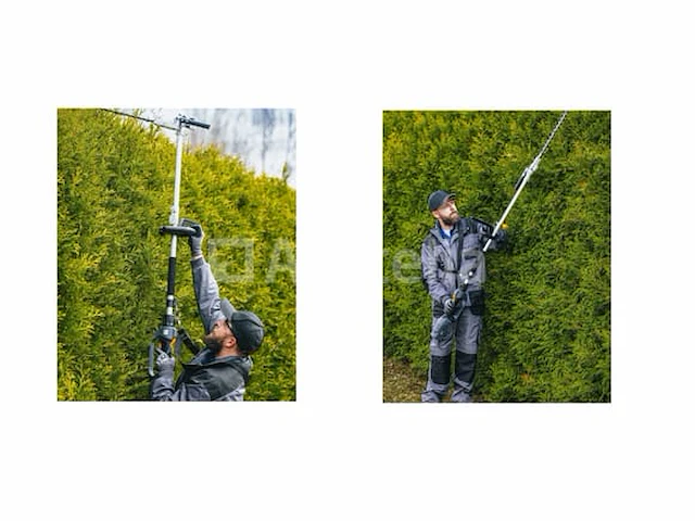 Telescopische elektrische heggentrimmer 40cm 1200w powermat - afbeelding 1 van  4