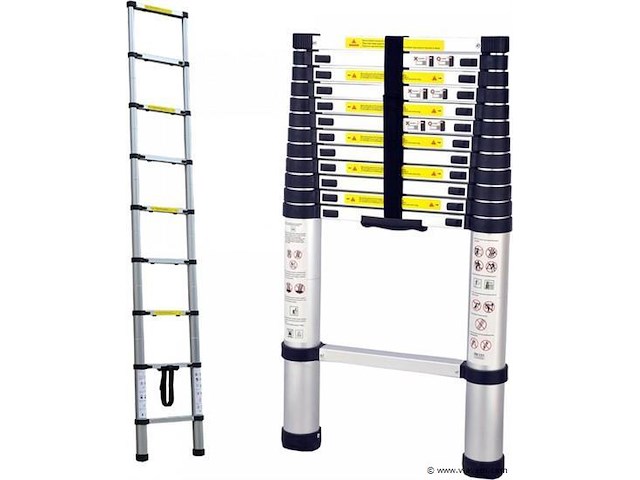 Telescopische ladder 2,6meter - afbeelding 1 van  3