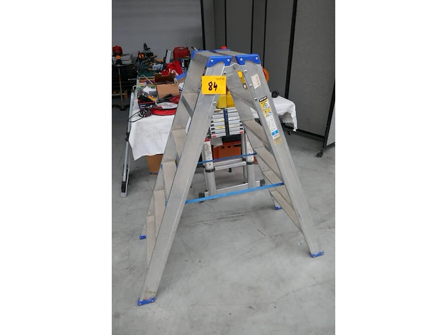 Telescopische ladder + alu trapladder - afbeelding 4 van  6