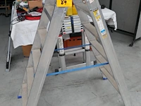 Telescopische ladder + alu trapladder - afbeelding 4 van  6