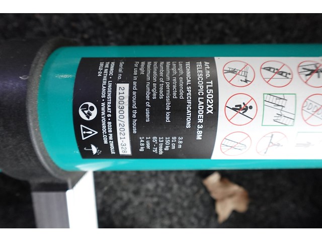 Telescopische ladder vonroc - afbeelding 3 van  3