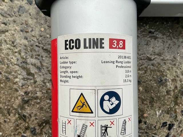 Telesteps ecoline 3.8 telescopische ladder - afbeelding 3 van  3