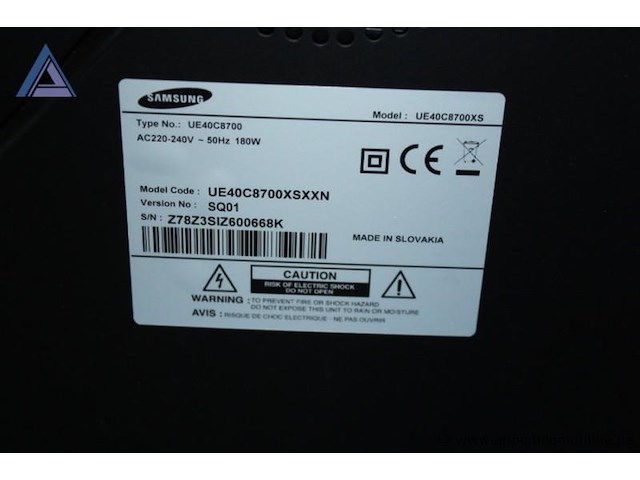 Televisie samsung, ue40c8700xs, 180w, werking niet gekend - afbeelding 2 van  2
