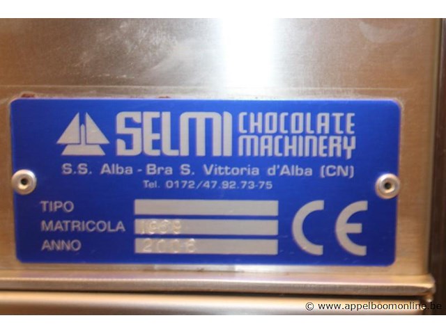 Tempering machine selmi plus, bouwjaar 2006, serienummer 1969, roestvrij staal, werking niet gekend - afbeelding 3 van  4