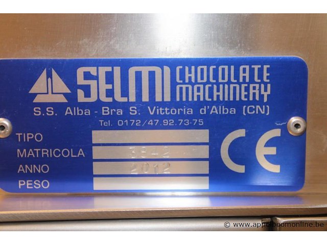 Tempering machine selmi plus, bouwjaar 2012, serienummer 3842, roestvrij staal, werking niet gekend - afbeelding 5 van  5