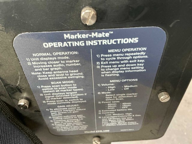 Tempo eml100 electronische markerings locator - afbeelding 8 van  8