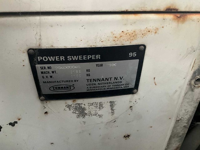 Tennant 95 sweeper borstelmachine - afbeelding 16 van  16