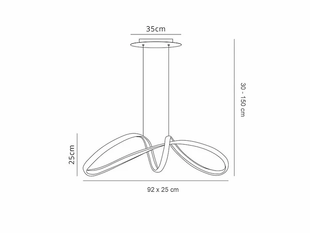 Tenshi 360 led design hanglamp satijn - afbeelding 2 van  7