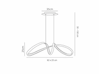 Tenshi led hanglamp goud - afbeelding 3 van  7
