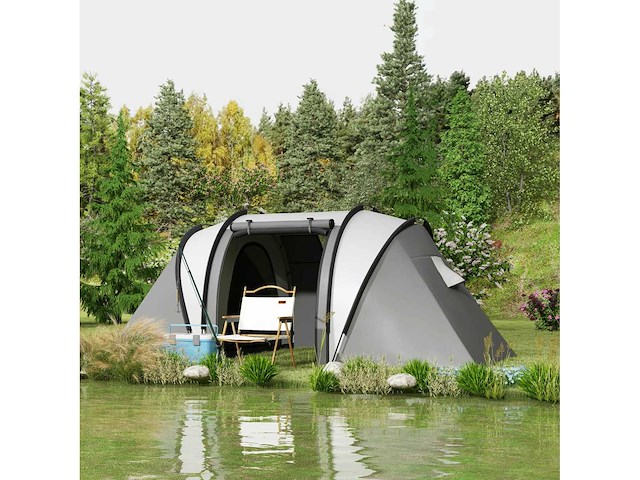Tente de camping familiale 4-5 personnes avec 2 chambres 3 fenêtre - afbeelding 2 van  8