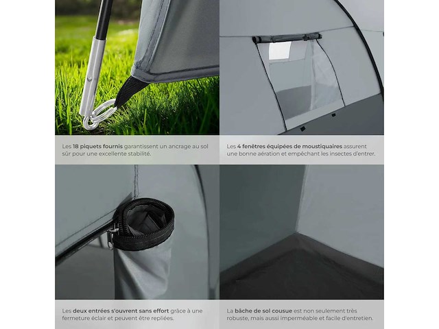 Tente de camping familiale spacieuse - afbeelding 5 van  8