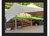 Tentickle stretchtent van 9x6 meter, compleet met palen en bevestigingsmateriaal - afbeelding 1 van  7