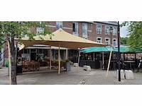 Tentickle stretchtent van 9x6 meter, compleet met palen en bevestigingsmateriaal - afbeelding 4 van  7