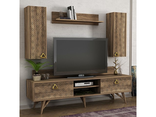Tera home tv-meubel 180cm breedte notenhout - afbeelding 2 van  7
