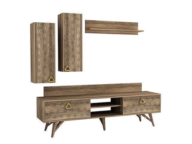 Tera home tv-meubel 180cm breedte notenhout - afbeelding 5 van  7