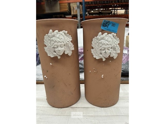 Terracotta potten met engel - afbeelding 2 van  3