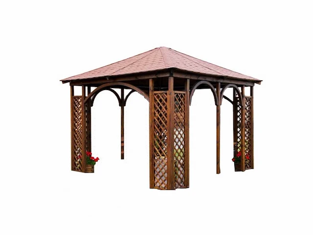 Terrasoverkapping pergola 3300mmx3300mm - afbeelding 1 van  2