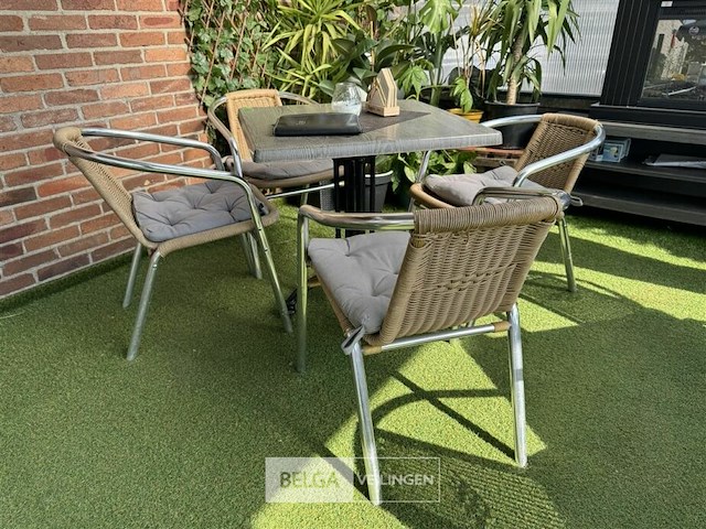 Terrasset tafel met 4 stoelen - afbeelding 3 van  6