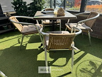 Terrasset tafel met 4 stoelen - afbeelding 3 van  6