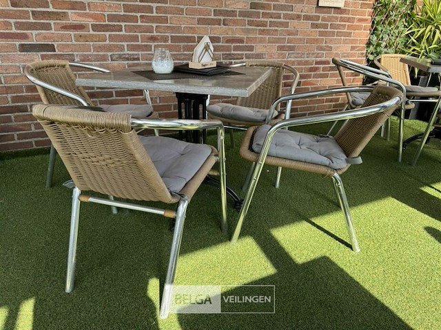 Terrasset tafel met 4 stoelen - afbeelding 1 van  6