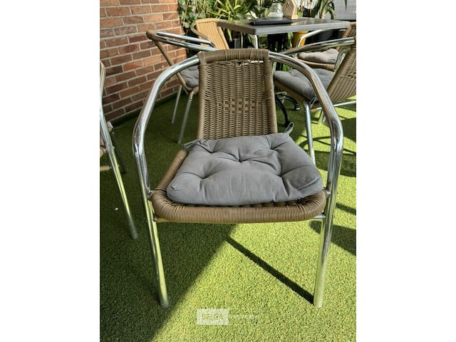 Terrasset tafel met 4 stoelen - afbeelding 5 van  6