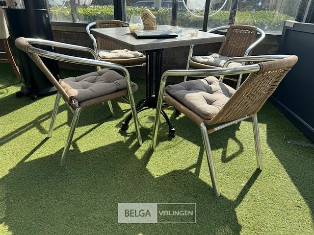 Terrasset tafel met 4 stoelen - afbeelding 4 van  6