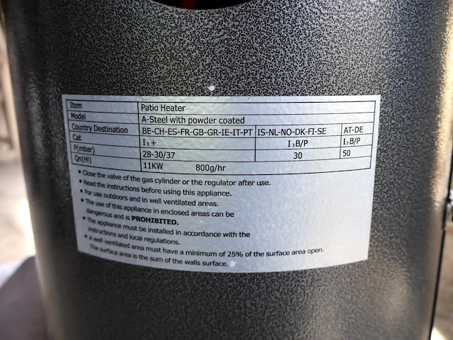 Terrasstraaler op gas - afbeelding 4 van  6