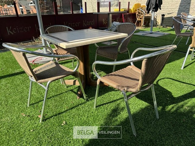 Terrastafel met 4 stoelen - afbeelding 1 van  7