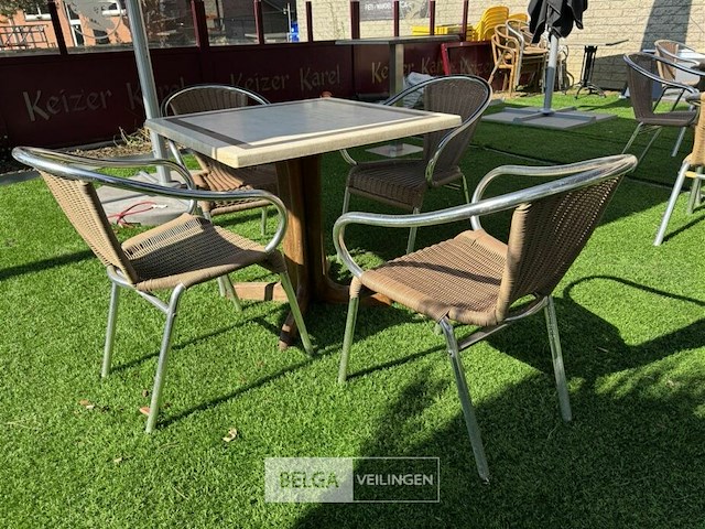 Terrastafel met 4 stoelen - afbeelding 2 van  7