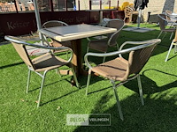 Terrastafel met 4 stoelen - afbeelding 3 van  7