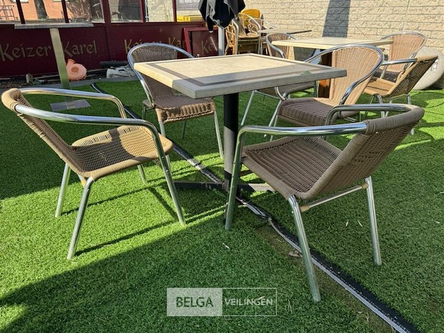 Terrastafel met 4 stoelen - afbeelding 1 van  5