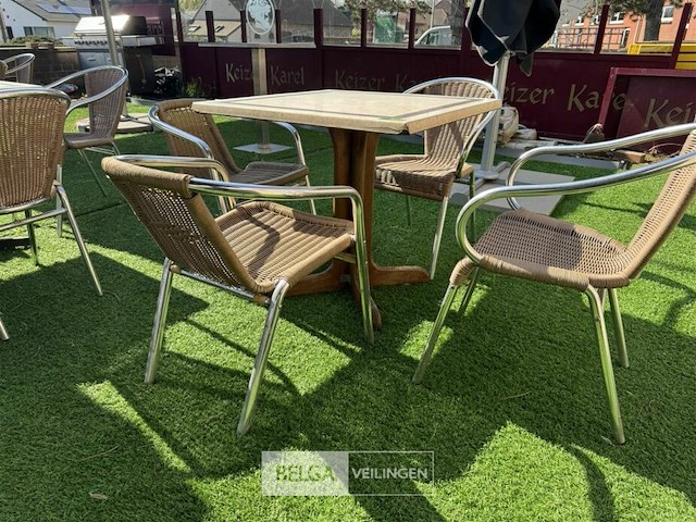 Terrastafel met 4 stoelen - afbeelding 2 van  5