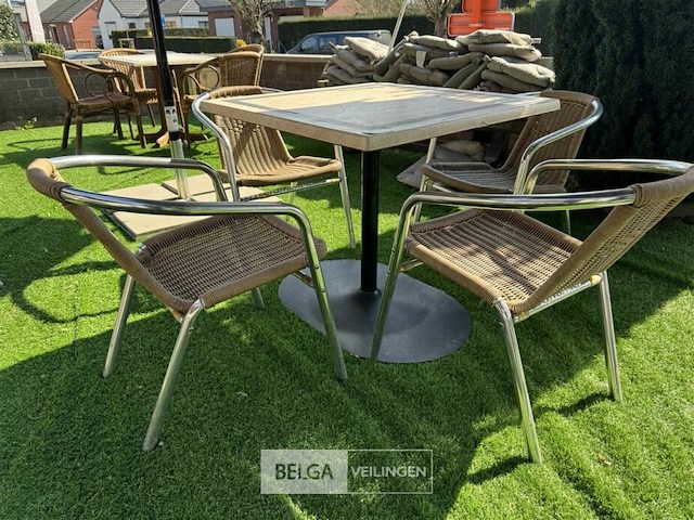 Terrastafel met 4 stoelen - afbeelding 2 van  6