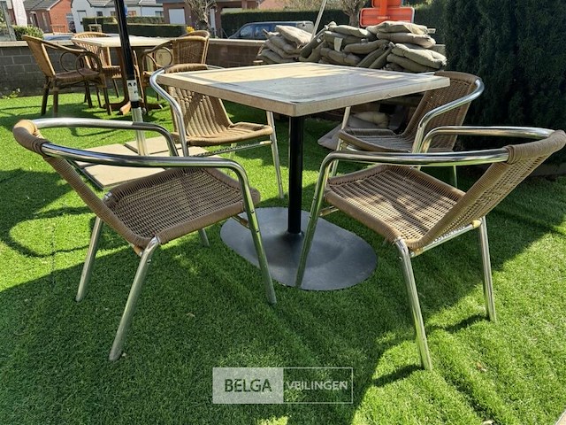 Terrastafel met 4 stoelen - afbeelding 3 van  6