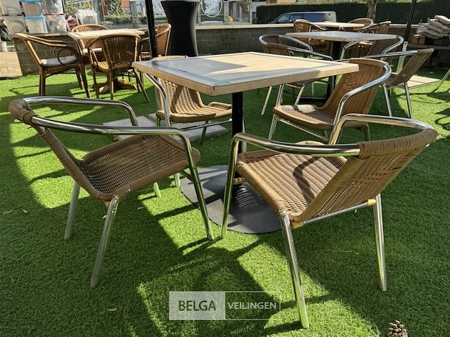 Terrastafel met 4 stoelen - afbeelding 1 van  5