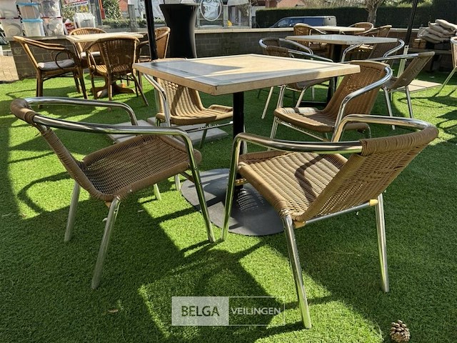 Terrastafel met 4 stoelen - afbeelding 2 van  5