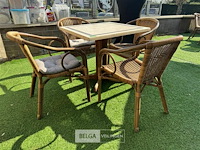 Terrastafel met 4 stoelen - afbeelding 2 van  7