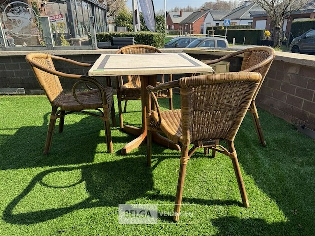 Terrastafel met 4 stoelen - afbeelding 1 van  5