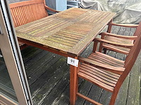 Terrastafel met bank en 2 stoelen - afbeelding 3 van  4