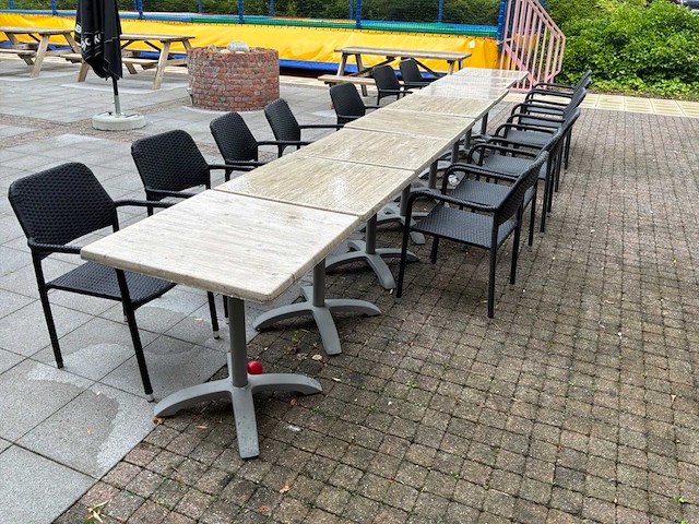 Terrastafels met stoelen (14x) - afbeelding 1 van  3