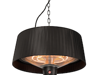 Terrasverwarmer met verlichting alix 50cm hangend - zwart - afbeelding 1 van  6