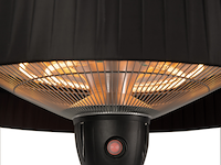 Terrasverwarmer met verlichting alix 50cm hangend - zwart - afbeelding 2 van  6