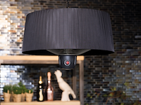 Terrasverwarmer met verlichting alix 50cm hangend - zwart - afbeelding 5 van  6
