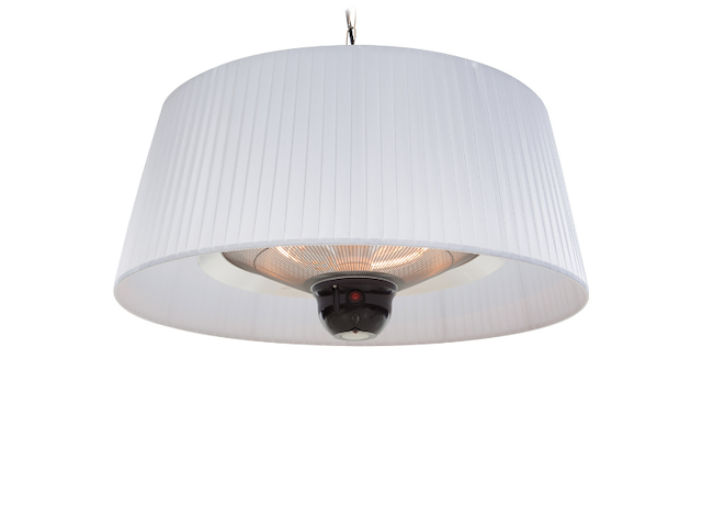 Terrasverwarmer met verlichting alix 74cm hangend - wit - afbeelding 1 van  5