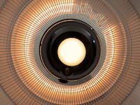 Terrasverwarmer met verlichting alix 74cm hangend - wit - afbeelding 2 van  5