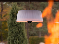 Terrasverwarmer met verlichting alix 74cm hangend - wit - afbeelding 5 van  5