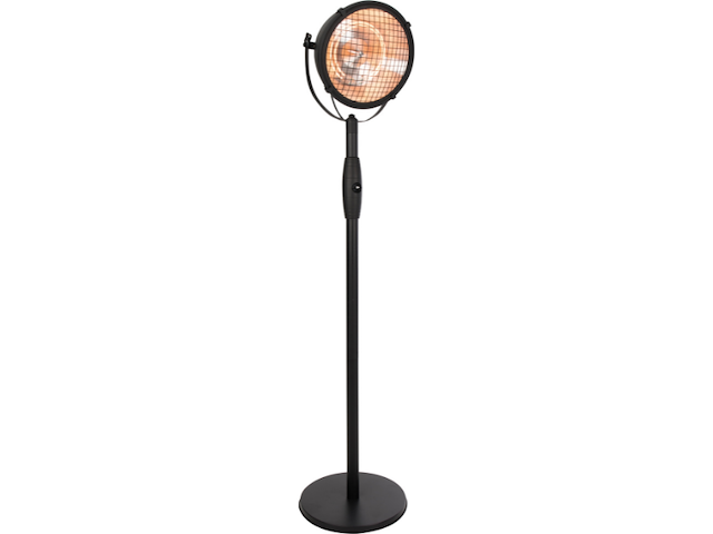 Terrasverwarmer mindy 45x210cm staand - zwart - afbeelding 1 van  7