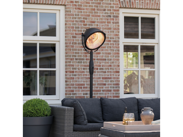 Terrasverwarmer mindy 45x210cm staand - zwart - afbeelding 5 van  7